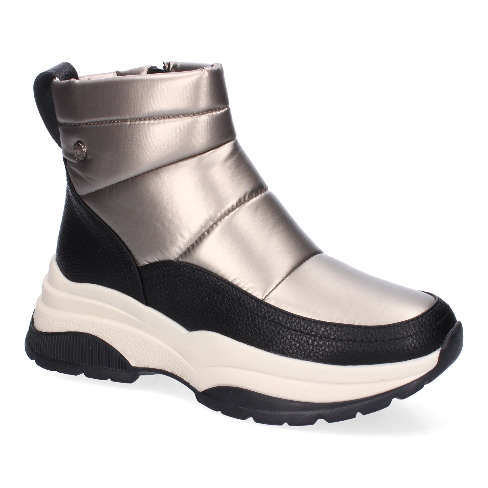 Botines acolchados metalizado