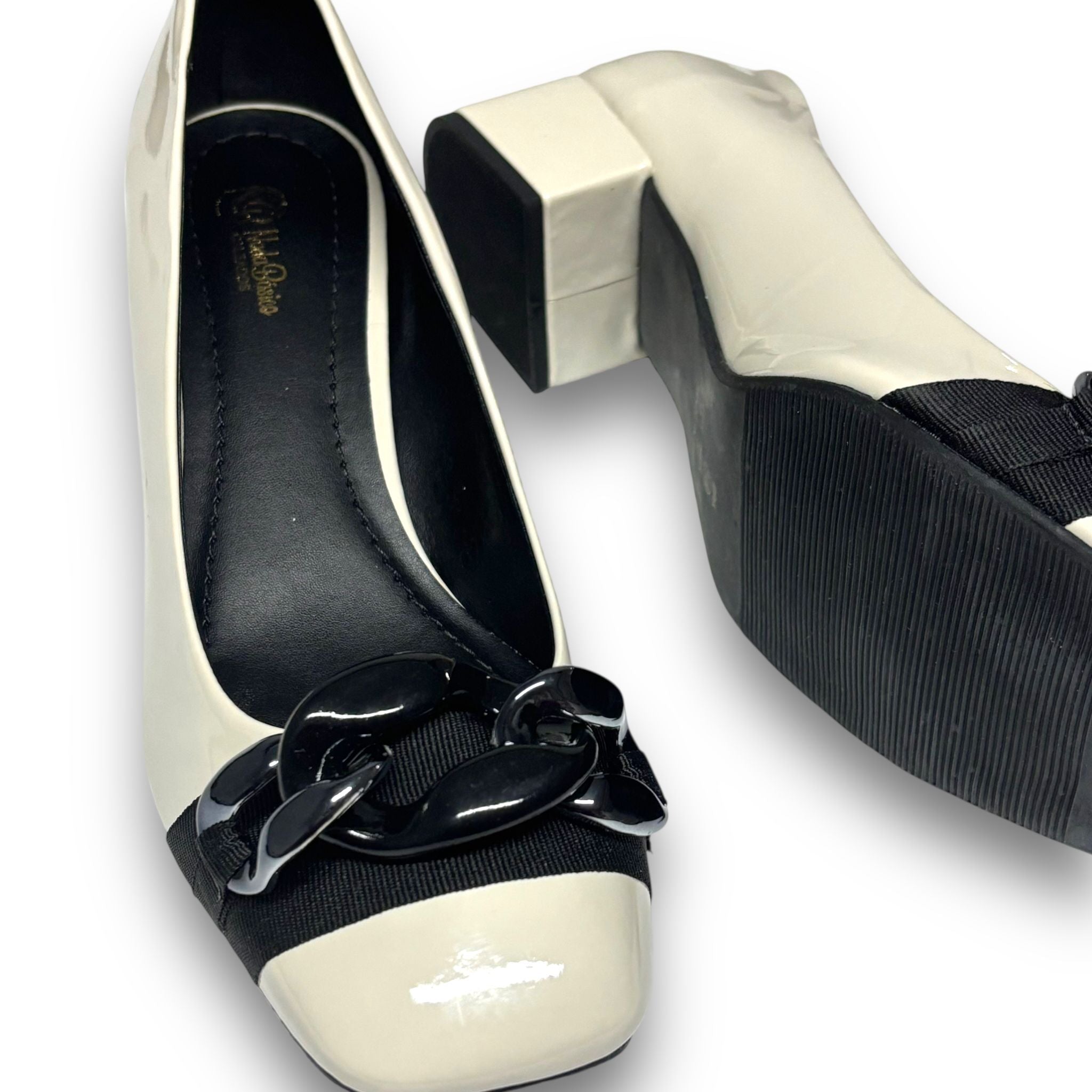 Bailarinas Charol blanco y negro