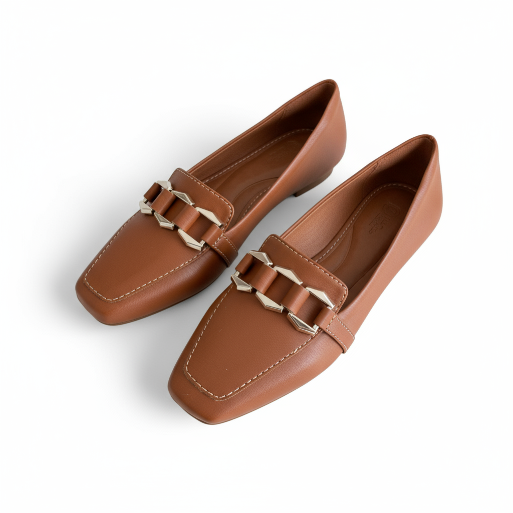 Bailarinas Camel punta cuadrada