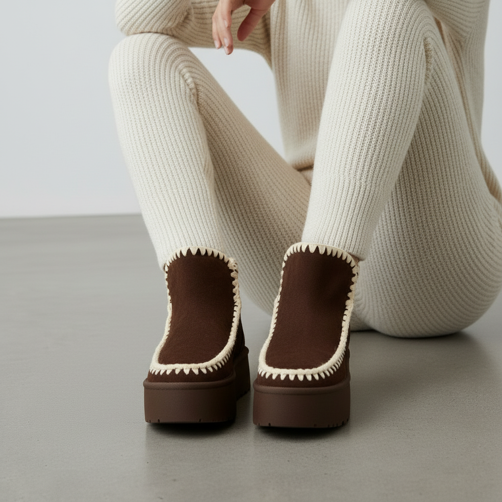 Botas mocasín - Vista frontal sentada