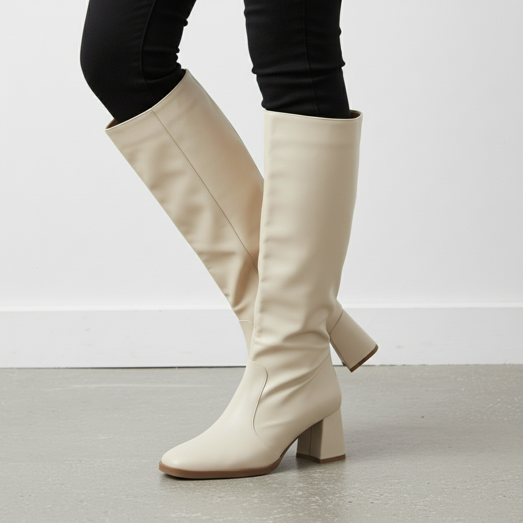 Detalle botas beige