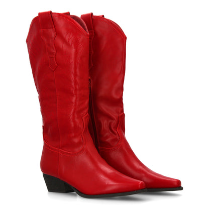 Bota cowboy Rojo