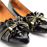 Bailarinas charol negro con puntera fina