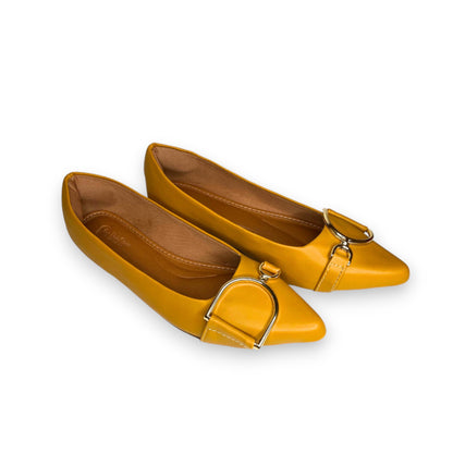 Zapatos Bailarina planos amarillo puntera fina