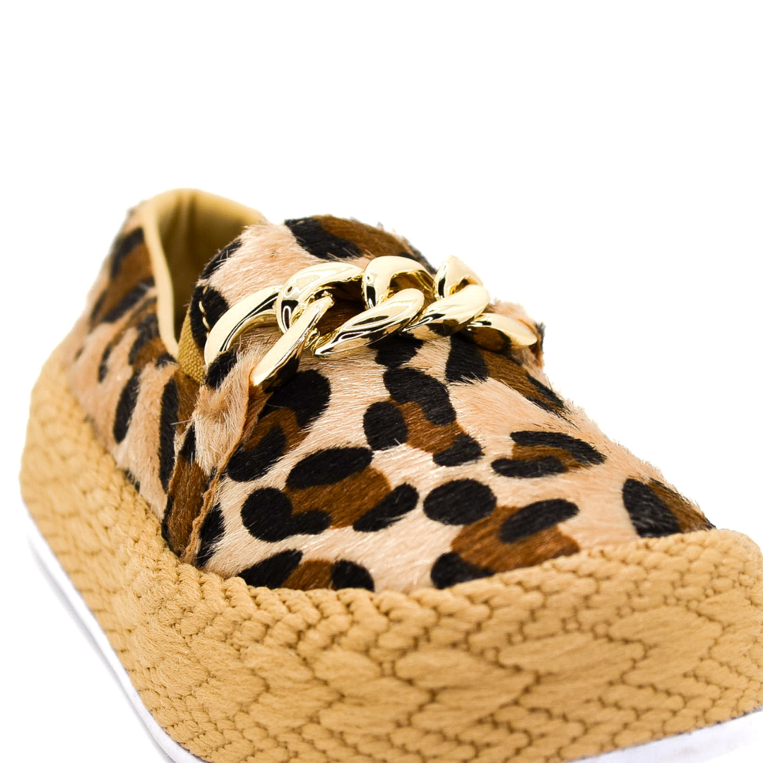 Zapatilla SliP On infantil Animal print con cadena|NadaBasico Calzados