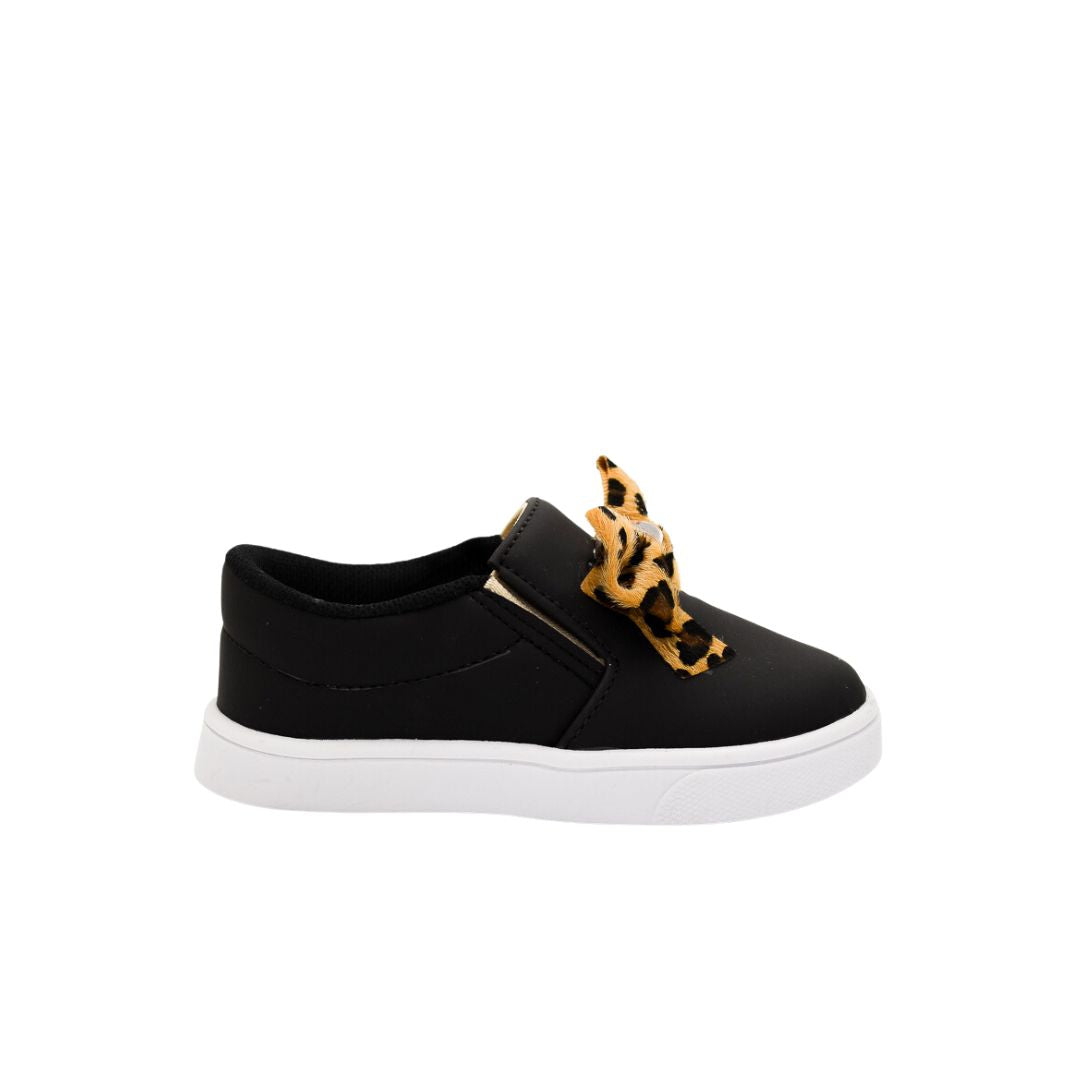 Zapatilla SliP On Negro con Animal print(leotardo)|NadaBasico Calzados