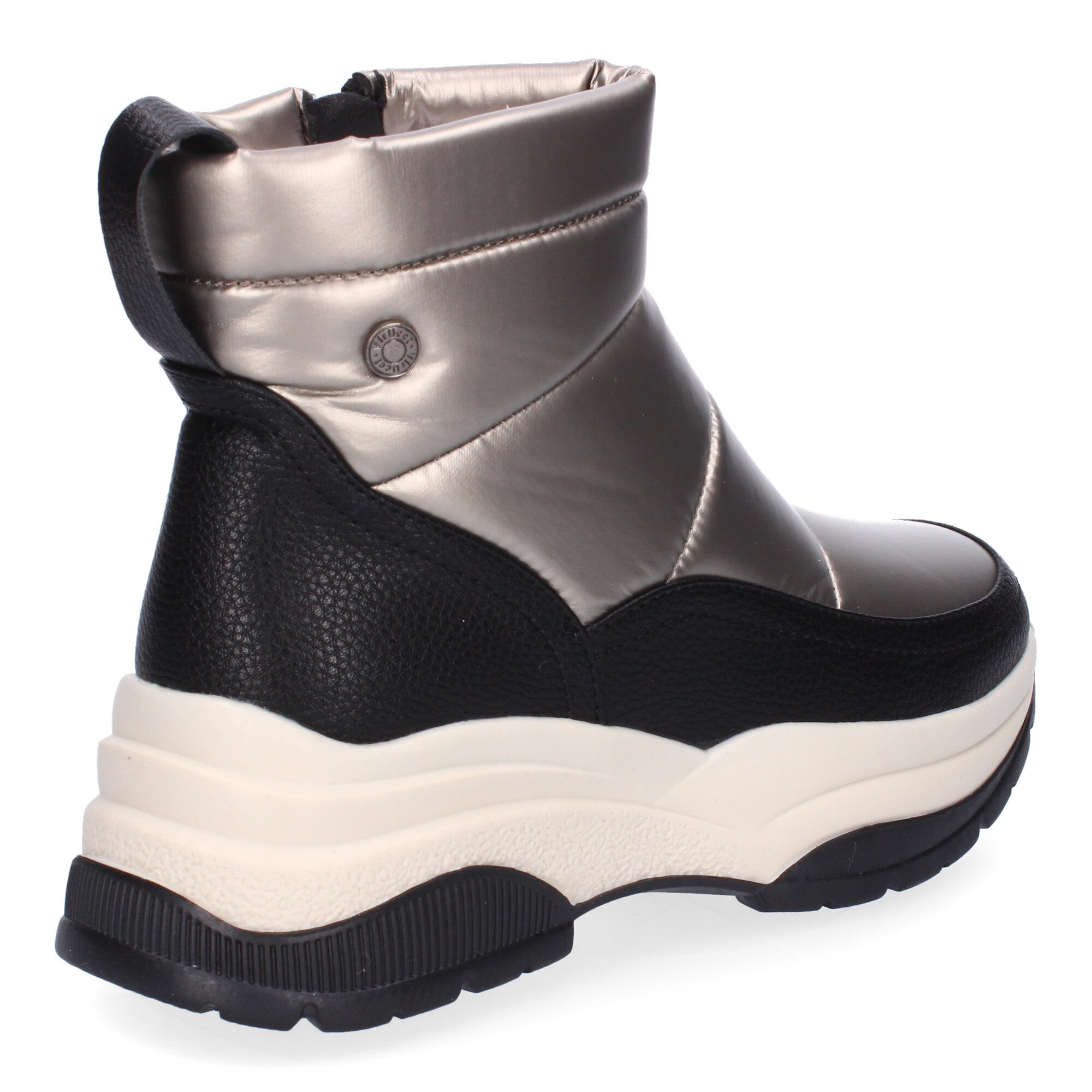 Botines acolchados metalizado