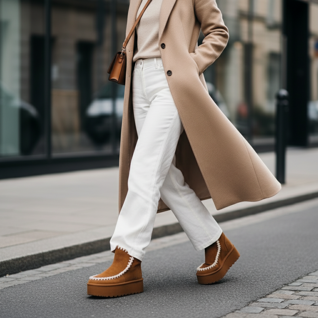 Botas camel calle - Close-up inferior