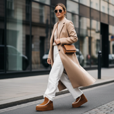 Botas camel - Calle look blanco
