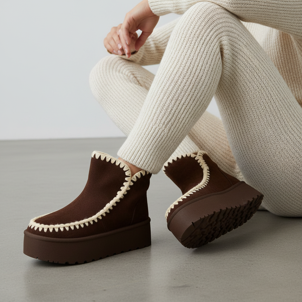 Botas mocasín marrón - Look cozy