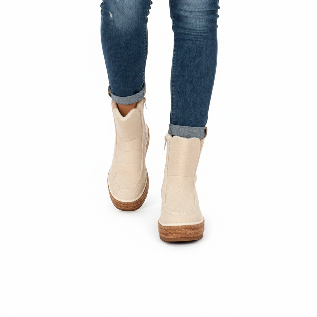 Botines beige - Vista cenital