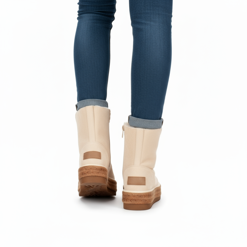 Botines beige - Vista posterior