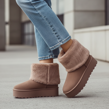 Botines café - Look trendy acampanados