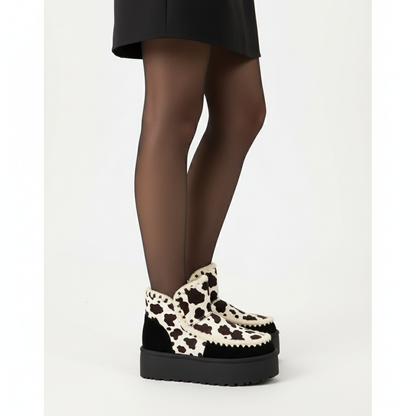 Botines vaca - Perfil lateral falda