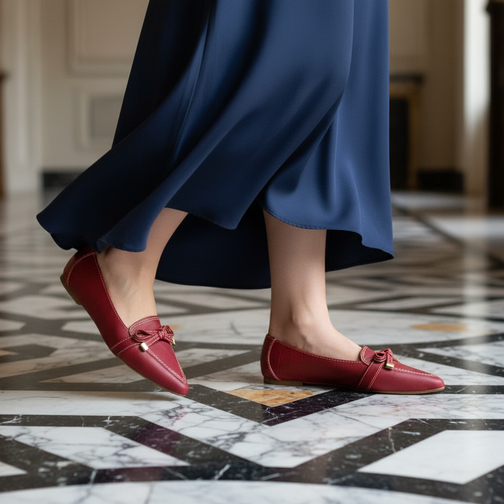 Caminando con estilo - Bailarina BORDO