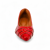 Detalle charol y cocodrilo - Bailarinas LUJO