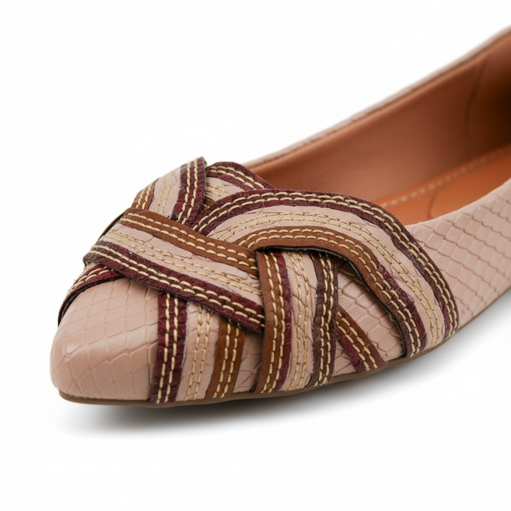 Detalle de trenzas - Bailarina Beige Trenzas