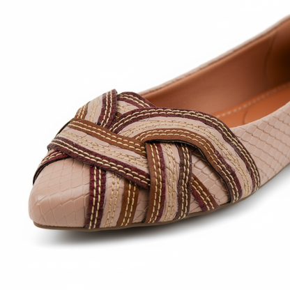 Detalle de trenzas - Bailarina Beige Trenzas