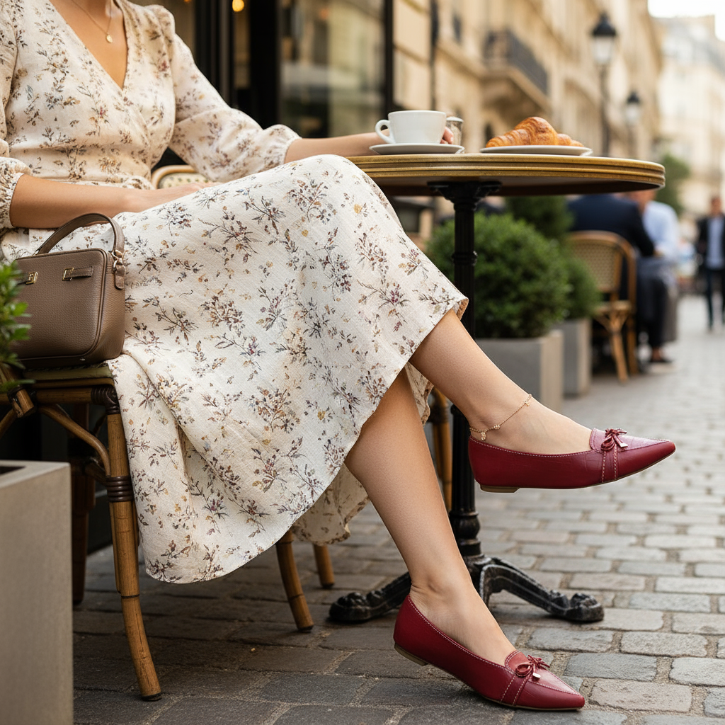 Estilo café - Bailarina BORDO