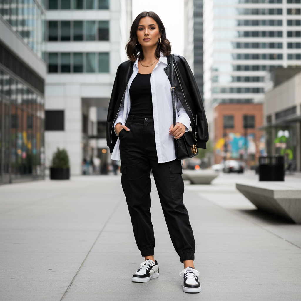 Outfit completo con zapatillas