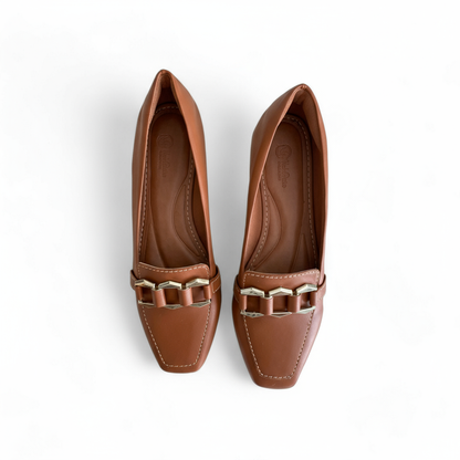 Zapatos planos camel